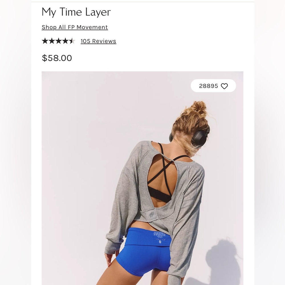 Free people Gray Open-Back top